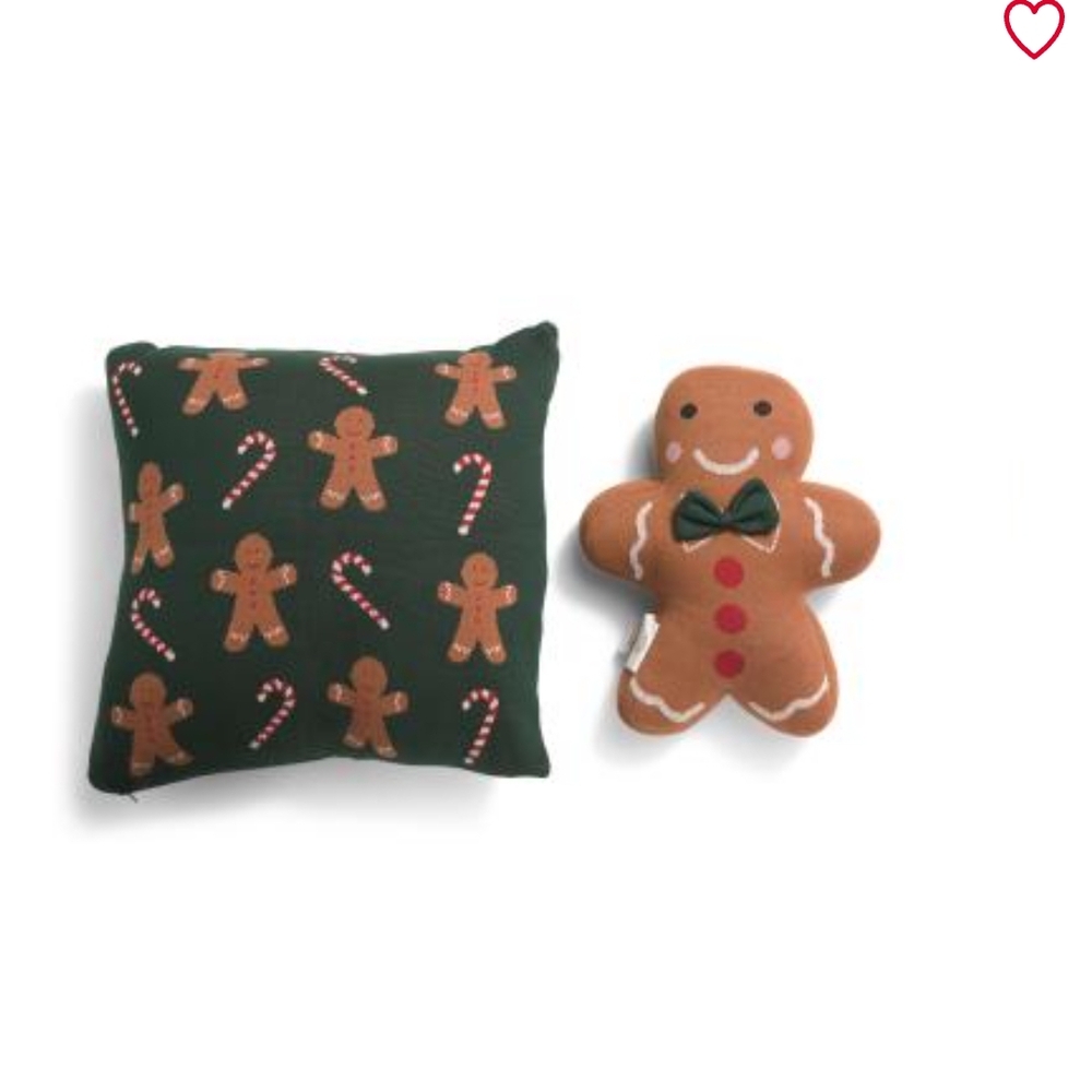 Gingerbread Pillow and Plush Set